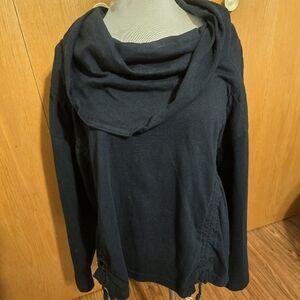 Black Cowl Neck Shirt